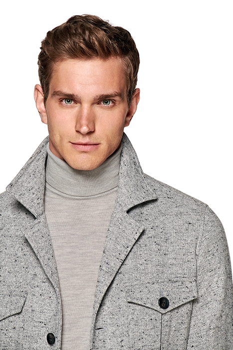 LIGHT GREY BELTED SAFARI JACKET 5