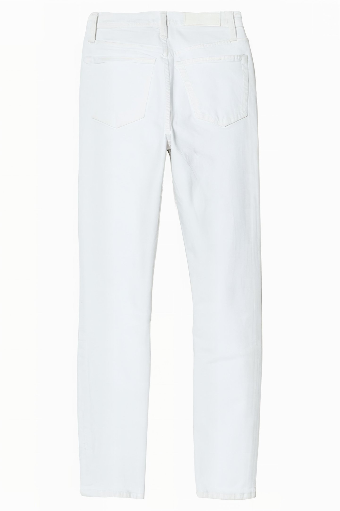 90S HIGH RISE ANKLE CROP WHITE DESTROYED 2