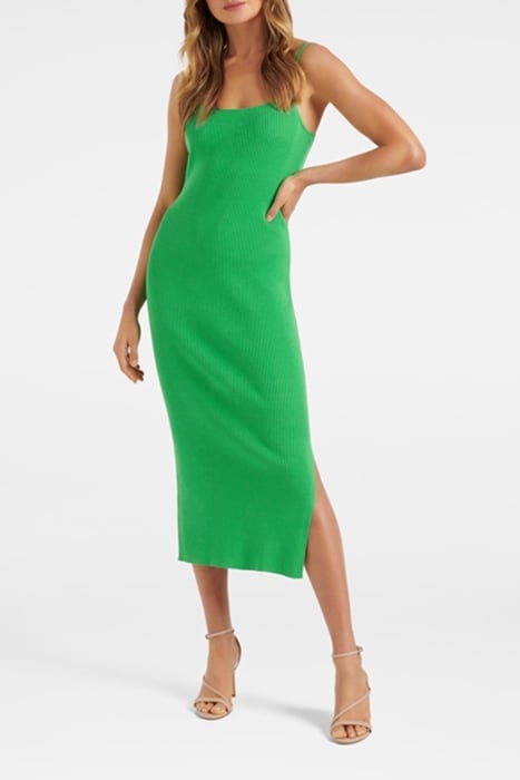 HOLLY CAMI MIDI KNIT DRESS ENERGETIC JADE 1
