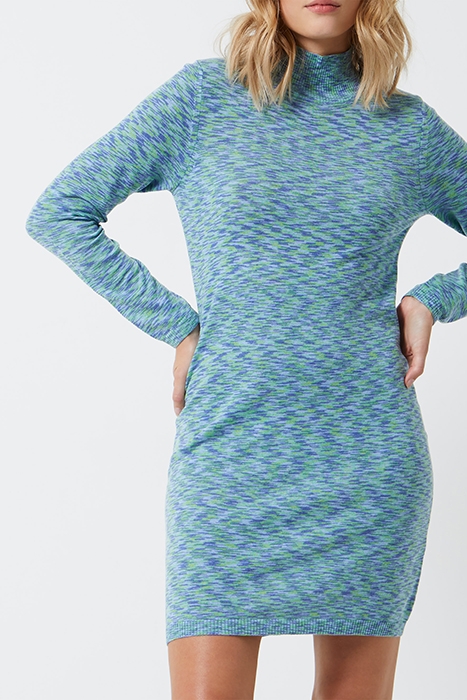 JANNA SPACE DYE MINI DRESS GREEN FLASH 4