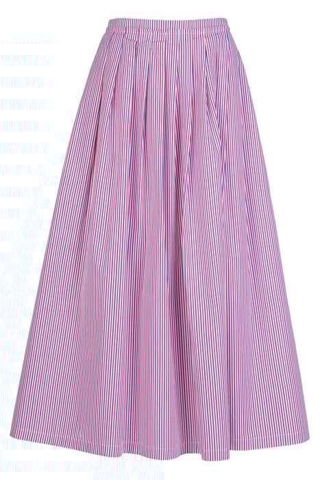 DOUBLE STRIPE SKIRT CORAL WHITE 3