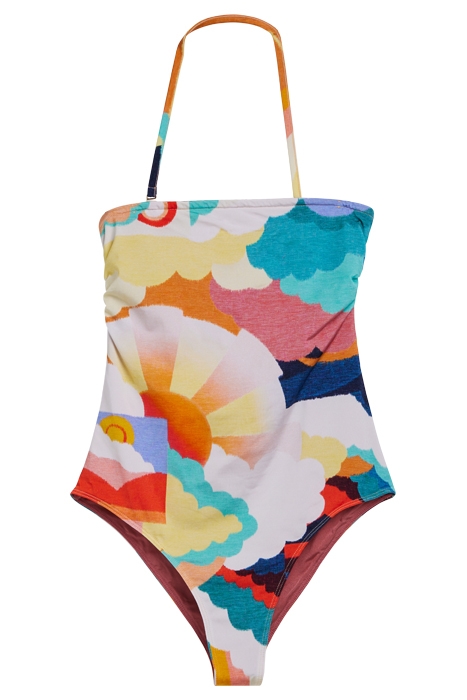 "UP ABOVE IN THE SKY" PRINT SWIMSUIT SUNSET 1