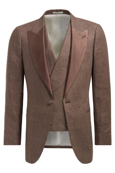 MID BROWN THREE-PIECE LAZIO TUXEDO 8