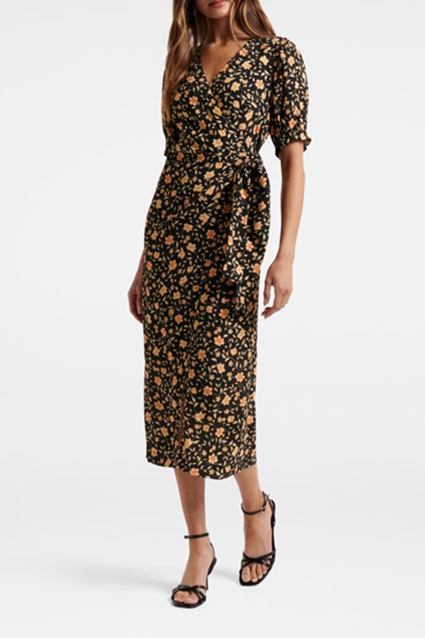 HALLIE SARONG MIDI DRESS LARGE BURNLEY DITSY 1