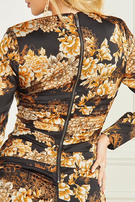 KRYSTAL DRESS SOLID AFTER DARK FLORAL PR 4