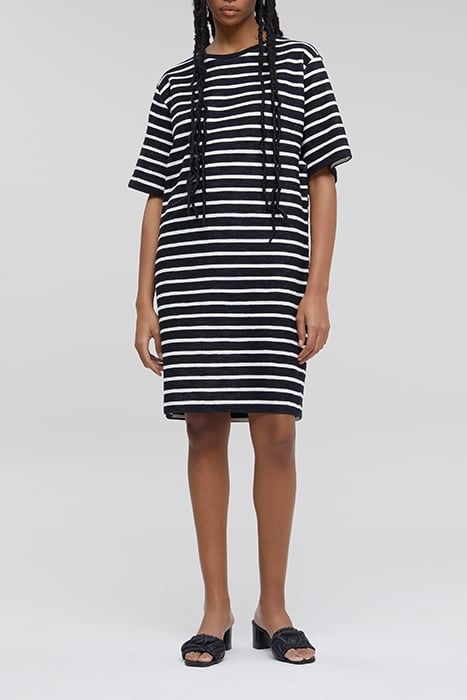 STRIPED DOUBLEFACE JERSEYDRESS IVORY 3