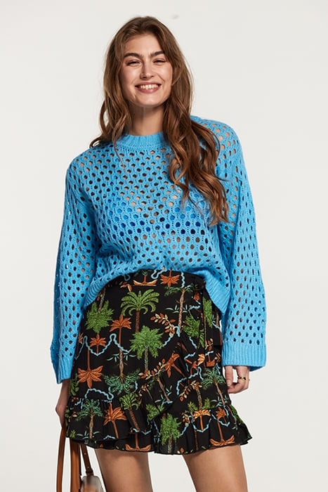 VALENCIA SKIRT JAIPUR PALM BLACK 3