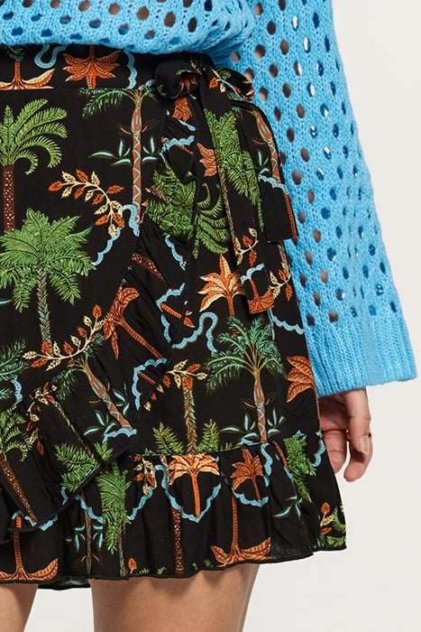 VALENCIA SKIRT JAIPUR PALM BLACK 7