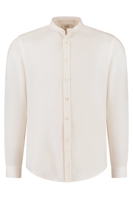LEON LINEN SHIRT JET STREAM WHITE 1