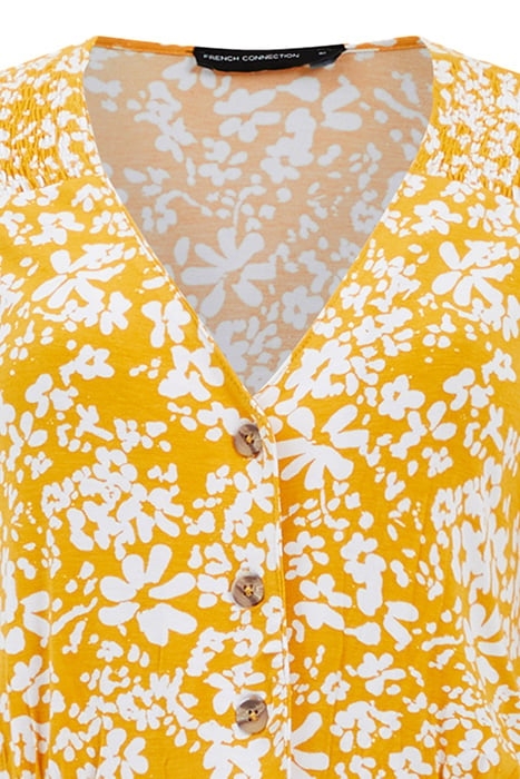 VEE BUTTON-THRU M SAFFRON / WHITE 7