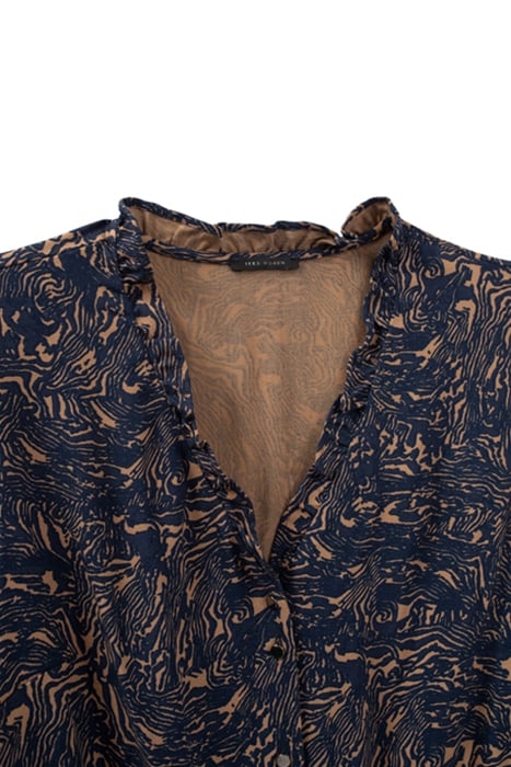 BLOUSE WITH PRETTY PRINTED RUFFLE NECKLINE 7