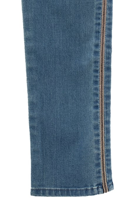 GIRLS’ VINTAGE BLUE SLIM JEANS WITH SIDE BANDS BLUE VINTAGE 6