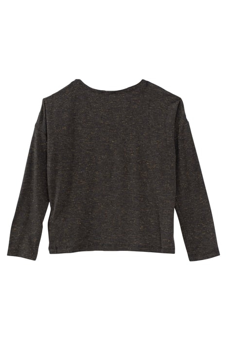 GIRLS’ GREY MARL AND GOLD GLITTER T-SHIRT WITH SLOGAN ANTHRA 2