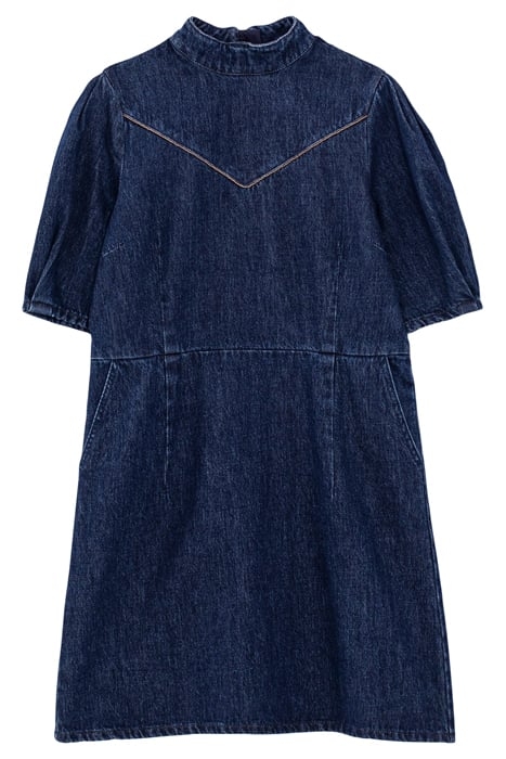 DARK AUTHENTIC HIGH-NECK DENIM DRESS 1