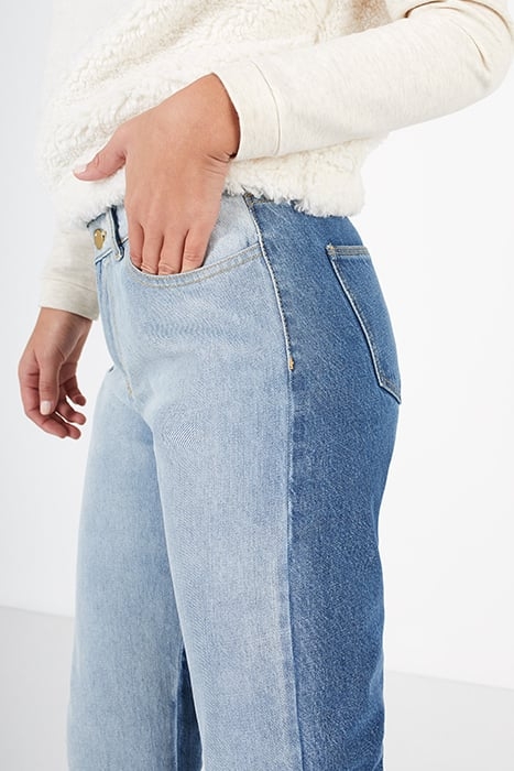 AUTHENTIC BLUE TWO-TONE BOYFIT JEANS 5