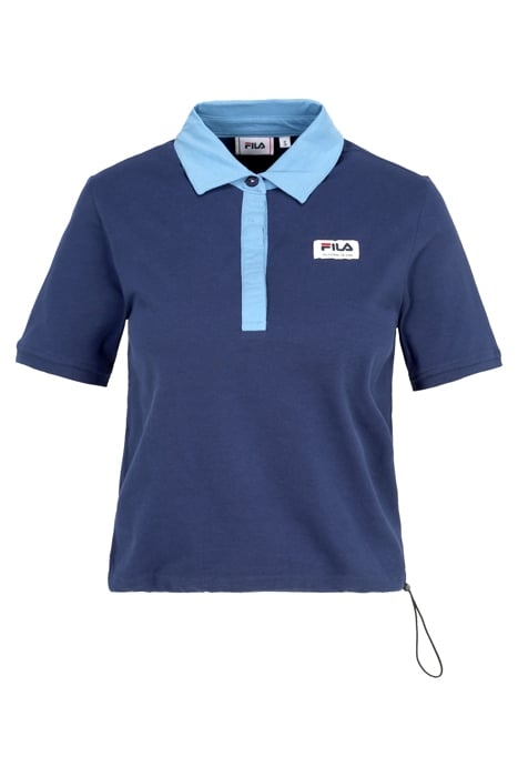 TARBECK CROPPED POLO TEE MEDIEVAL BLUE 1