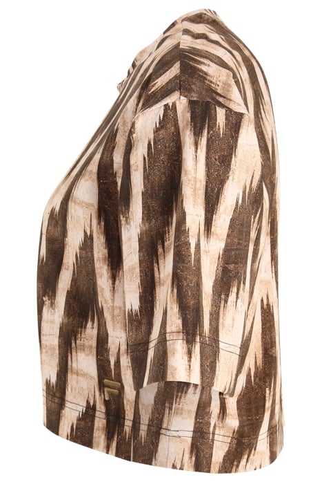 CATTENOM AOP TEE BROWN ABSTRACT ETNO AOP 3