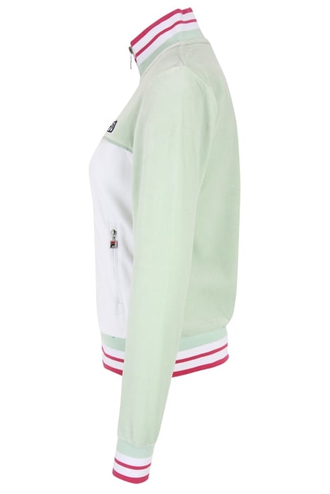 ZABIZ TRACK JACKET SILT GREEN-BRIGHT WHITE 3