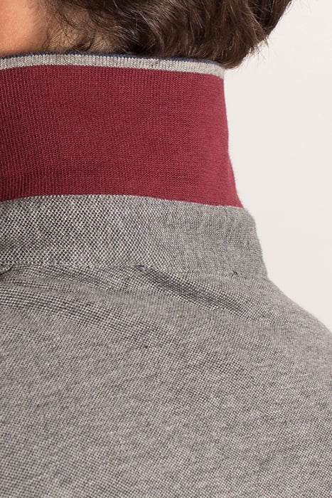 LUX DENIM CLR CF LS PIQ GREY 6