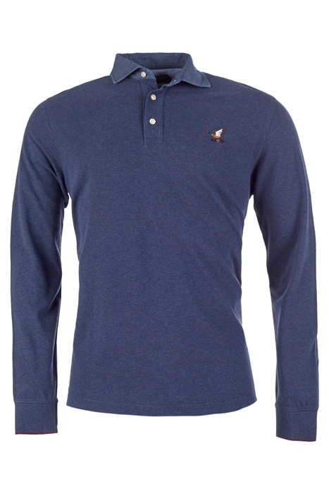 LUX DENIM CLR CF LS PIQ BLUE 1