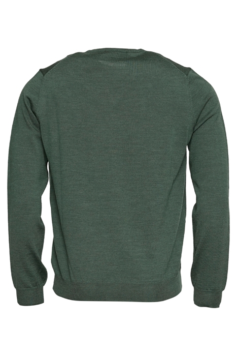 MER BSC V-NECK CF SWT GREEN 2