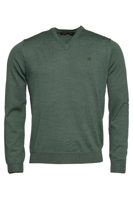 MER BSC V-NECK CF SWT GREEN 1