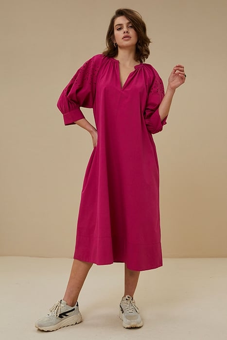 JESSIE POPLIN DRESS FUCHSIA 1