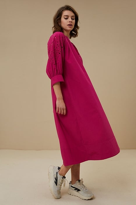 JESSIE POPLIN DRESS FUCHSIA 4