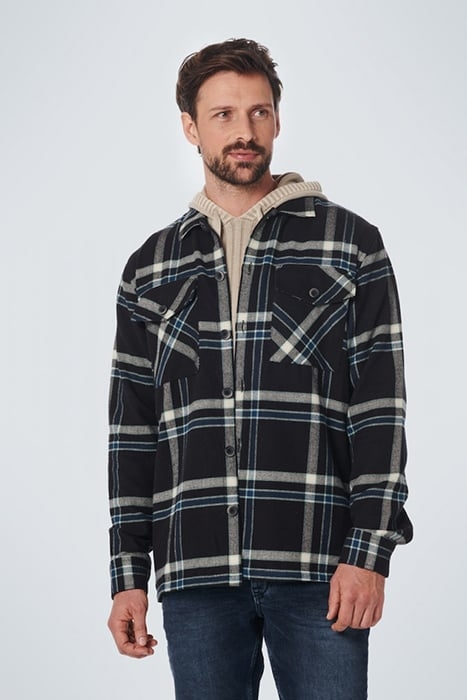 OVERSHIRT BUTTON CLOSURE CHECK BLACK 2