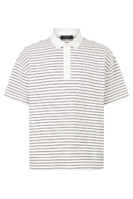 AVE SS POLO CHALK WHT/JET BLK 6