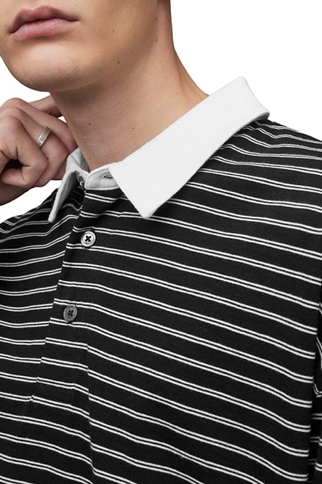 AVE LS POLO JET BLK/CHALK WHT 6