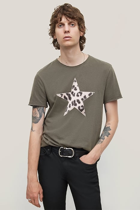 SS RAW EDGE TEE - CHEETAH STAR COAL 1