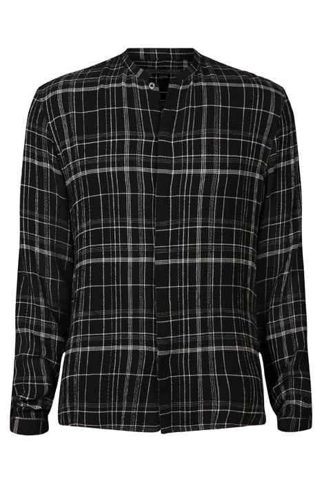 BROAD SHIRT CLASSIC FIT SHIRT WITH BAND COLLAR & S BLACK 4