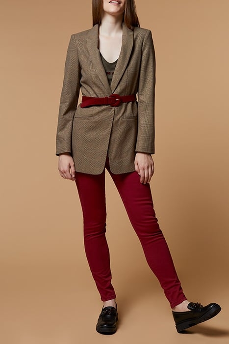 PACE - SLIM 7/8TH PUSH-UP EFFECT TROUSERS POPPY 1