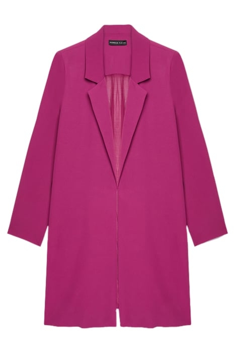 LONG DUAL-FABRIC JACKET ROSE 1