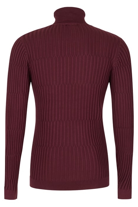 MA-SBSTRIPED ROLLNECK WINERED 8