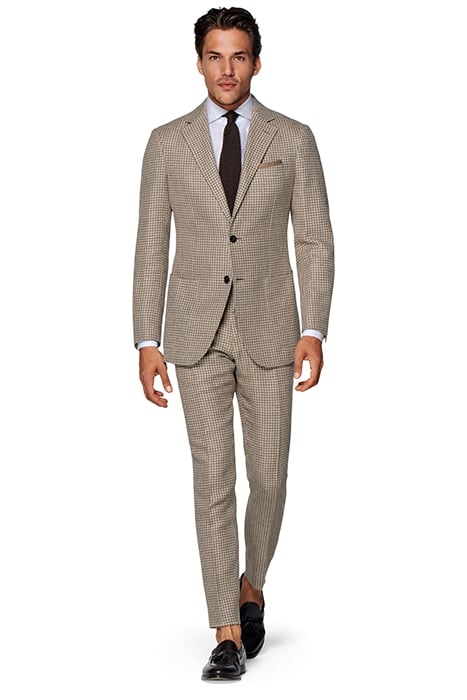 LIGHT BROWN HOUNDSTOOTH HAVANA SUIT 1