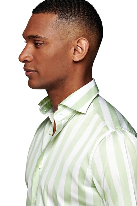 GREEN STRIPED EXTRA SLIM FIT SHIRT 6