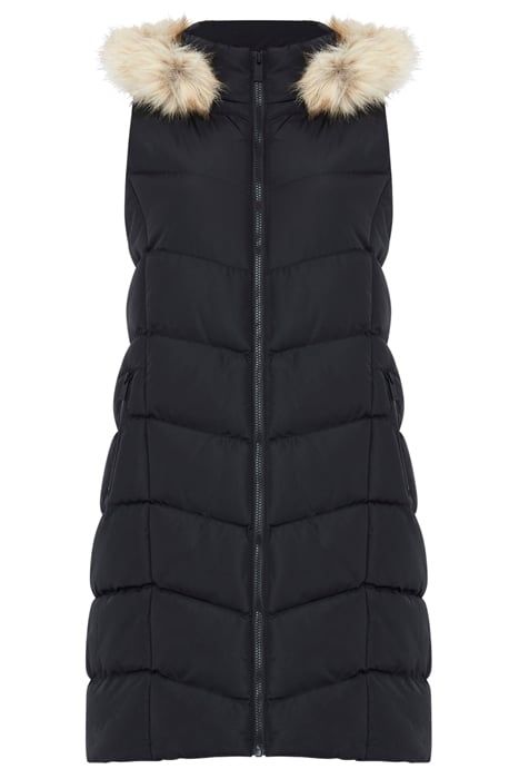 FUR CHEV MIX GILET M BLACK 4