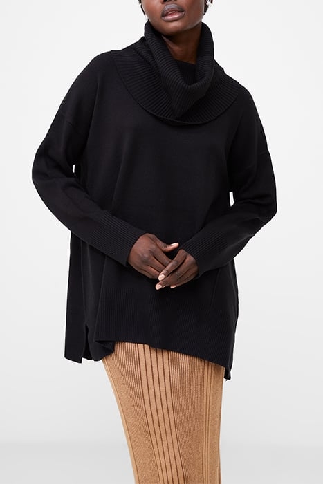 BABYSOFT RIBBED COWL NK JUMPER BLACK 1