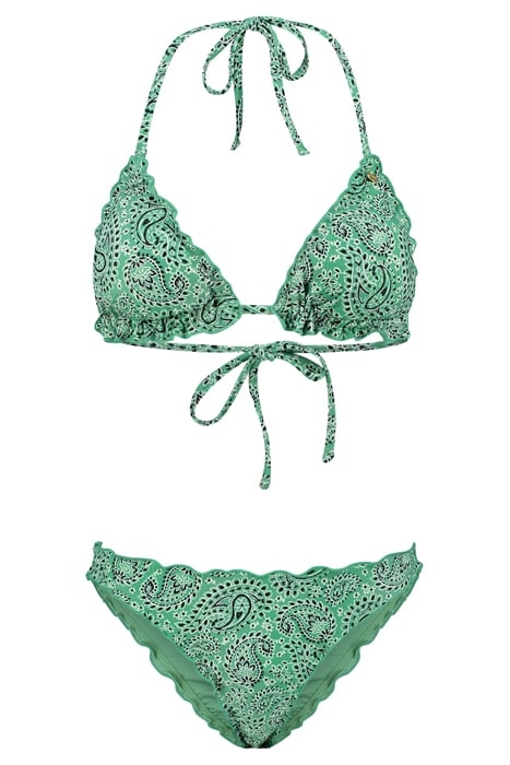 LIZ BIKINI SET POOLSIDE PAISLEY KELLY GREEN KELLY GREEN 1