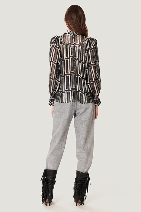 CLAIRETA BLACK/SILVER TOP 3