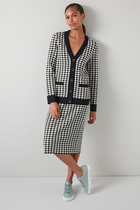 LEA MIDI SKIRT BLUE CHECK 2