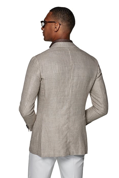 LIGHT BROWN HOUNDSTOOTH HAVANA BLAZER 2