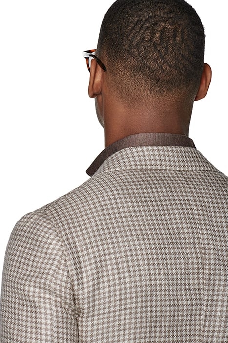 LIGHT BROWN HOUNDSTOOTH HAVANA BLAZER 6