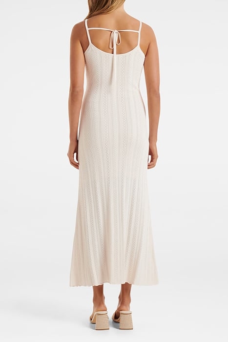 TAYLOR POINTELLE MIDI KNIT DRESS CREAM KNIT 2