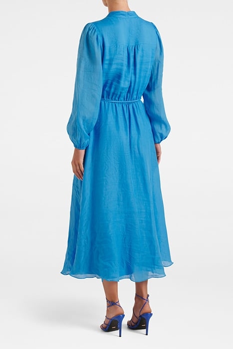 GWEN BUTTON UP MIDI DRESS VIVID CORNFLOWER 2