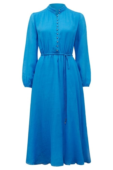 GWEN BUTTON UP MIDI DRESS VIVID CORNFLOWER 5