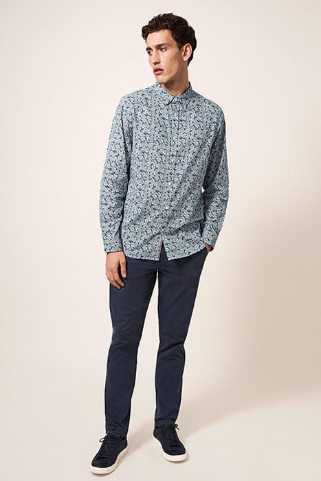 CHORLEY LEAF PRINTED SHIRT DEEP BLUE 2