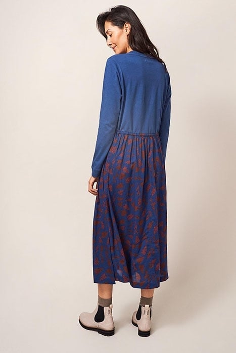 SADIE MIDI DRESS NAVY MULTI 2